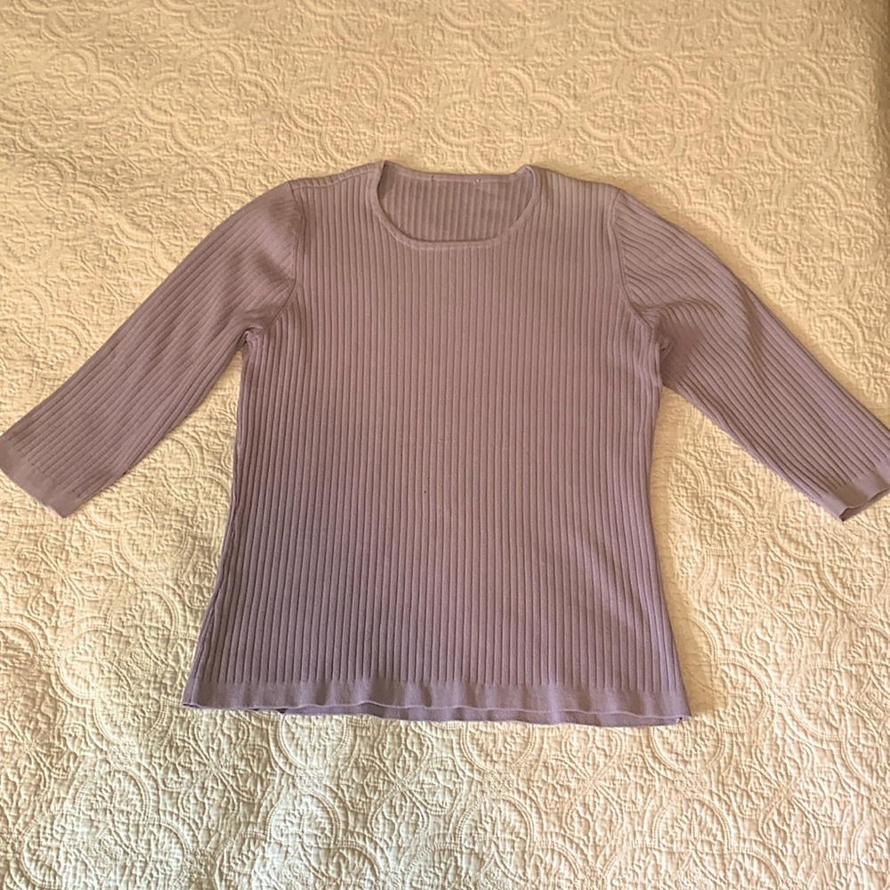 Vintage Lavender Ribbed Sweater